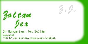 zoltan jex business card