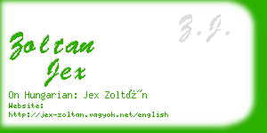 zoltan jex business card